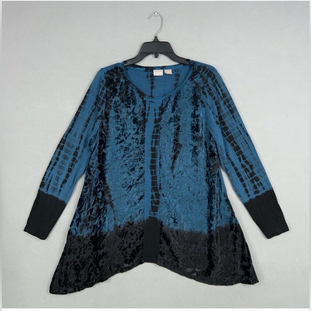 Chicos
Teal and Black Velvet Shirt